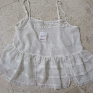 NWT Free People White Camisole Blouse Top XS